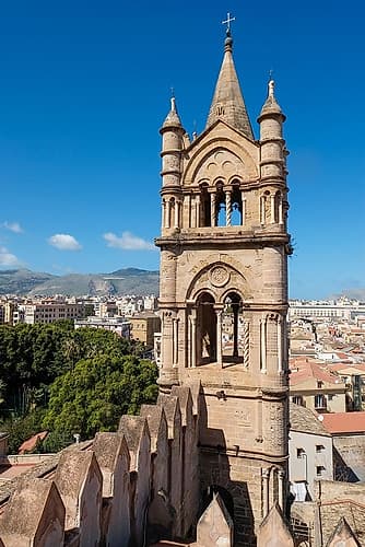 Palermo, Sicily. Cathedral of Palermo, built in 1104, embodies the Arab-Norman Style architecture. Art Print